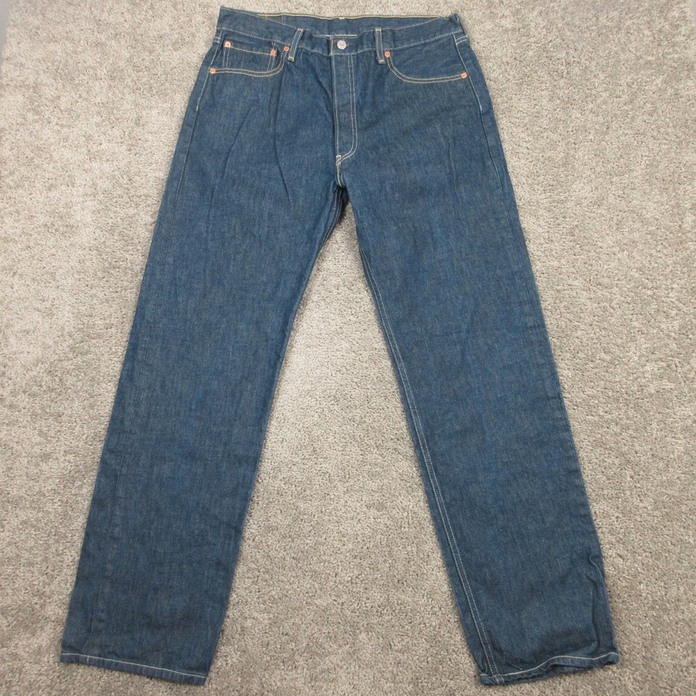 Levis Jeans Mens 34x31 (Tag‎ 36x34) Blue 501 XX Button Fly Original Denim Pants